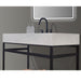 Altair Designs Merano 48" Single Stainless Steel Vanity Console with Aosta White Stone Countertop - 68048-AWAP-MB-NM - Backyard Provider