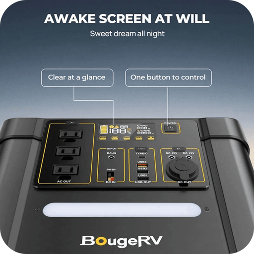 BougeRV FORT 1500 1,456Wh / 2,200W LiFePO4 Portable Power Station | ISE164 - Backyard Provider