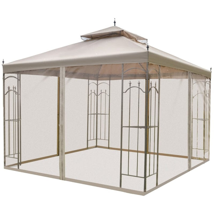 Outsunny 10' x 10' Steel Outdoor Patio Gazebo Canopy - 84C-028BN