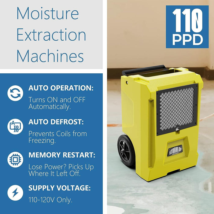 AlorAir® Storm DP Single -Voltage | APP Control 110 PPD Commercial Dehumidifiers - Storm DP-Blue