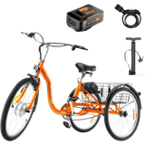 Super Handy GUT162 EcoRide Electric Tricycle Bike 24" Wheel 250W 12.5 Mile Range 9.3 MPH New