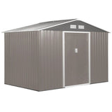 Outsunny 9' x 6.5' x 6.5' Outdoor Backyard Garden Tool Shed - 845-031GY