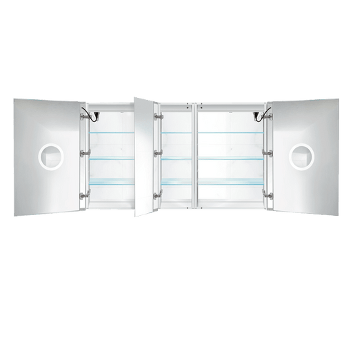 Krugg Svange 6036DLLR 60" X 36" Double LED Medicine Cabinet with Dimmer & Defogger SVANGE6036DLLR - Backyard Provider