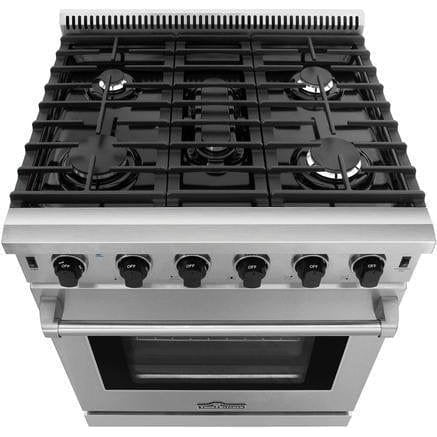 Thor Kitchen Appliance Package - 30 in. Natural Gas Range, Range Hood, Refrigerator, Dishwasher, AP-LRG3001U-3