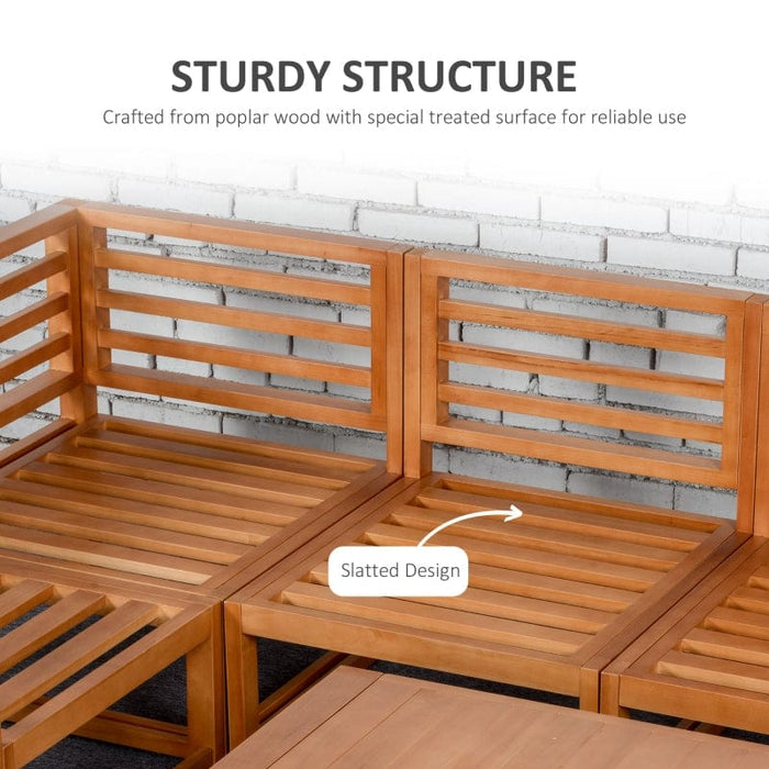 Outsunny 5 Piece L Shaped Patio Furniture Set - 84B-985