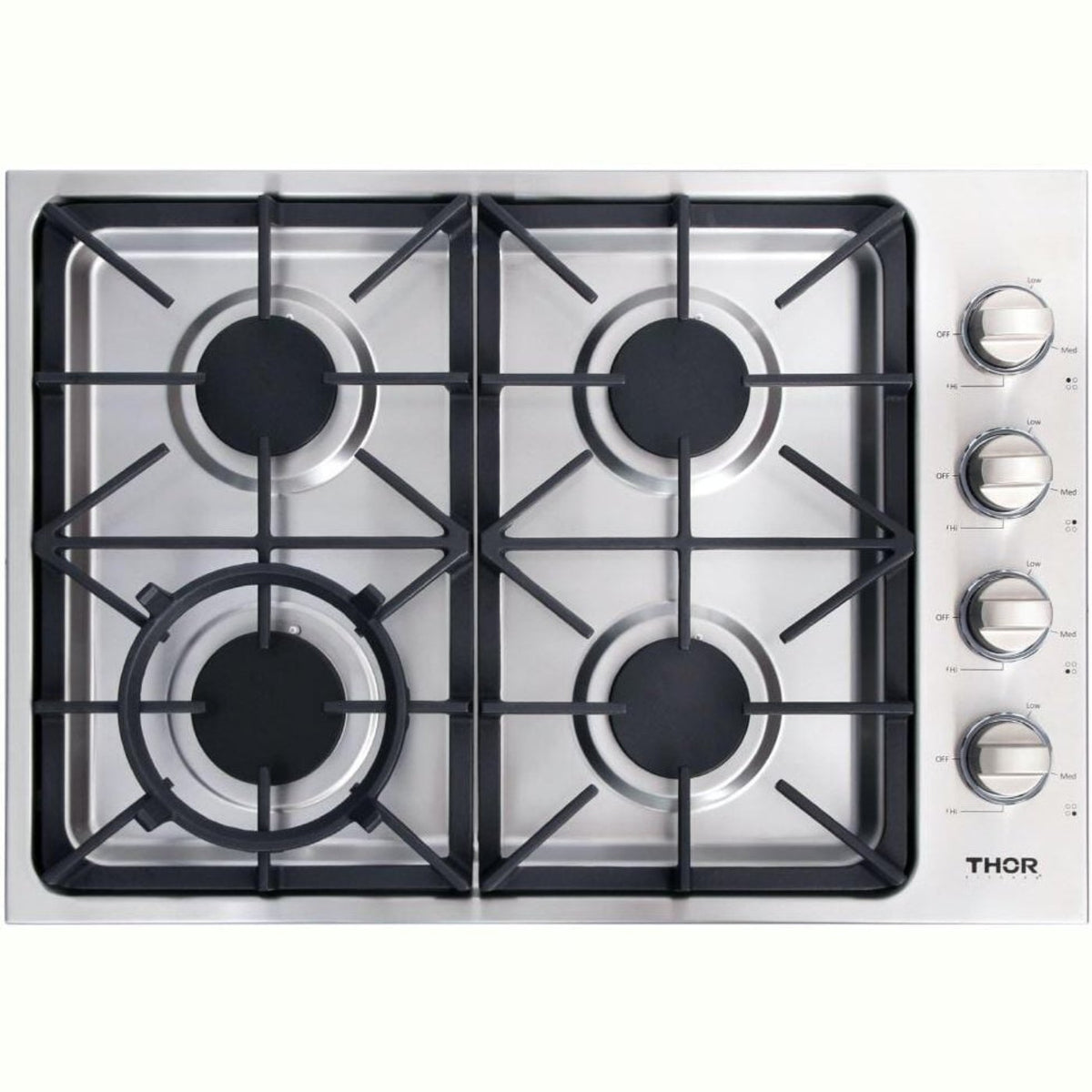 Thor Kitchen 30 in. Drop-in Natural Gas Cooktop in Stainless Steel, TGC3001