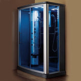 Mesa Steam Shower Blue Glass - WS-803L