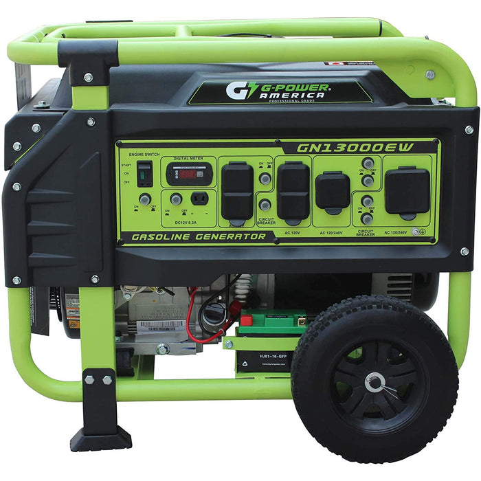 Green-Power America 13000/10000-Watt Gas Powered Portable Generator - GN13000EW