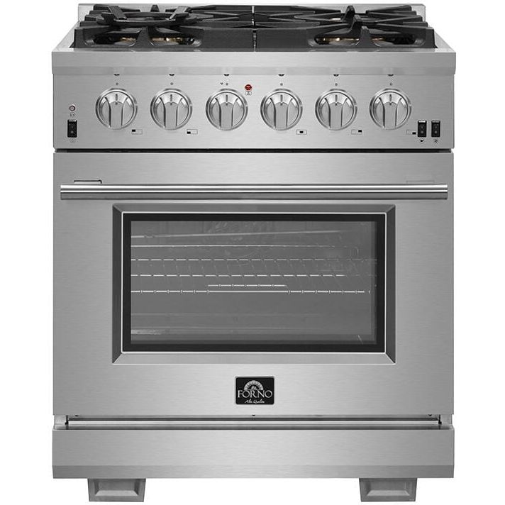 Forno 30″ Pro Series Capriasca Gas Burner / Gas Oven in Stainless Steel 5 Italian Burners, FFSGS6260-30