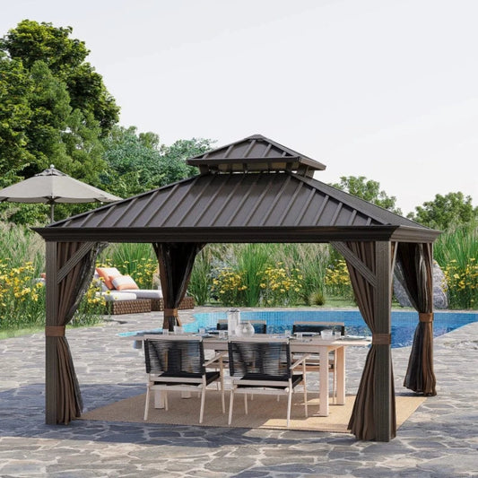 Outsunny 12x12 Hardtop Gazebo - 84C-204V03