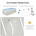 Outsunny 14ft x 8ft x 48in Steel Frame Pool with Filter Pump - 848-030V80LG