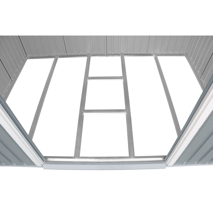 Duramax 8x6 Top Pent Roof w/ Skylight - Light Gray 20552 - Backyard Provider