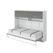 Maxima House Invento Horizontal Wall Bed, European Full Size with a cabinet on top - IN120H-11W - Backyard Provider