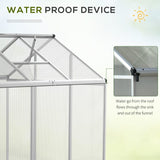 Outsunny 6' L x 6' W Walk-In Polycarbonate Winter Greenhouse - 845-243