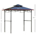 Outsunny 8' x 5' Barbecue Grill Gazebo Tent, Outdoor BBQ Canopy with Side Shelves - 84C-219