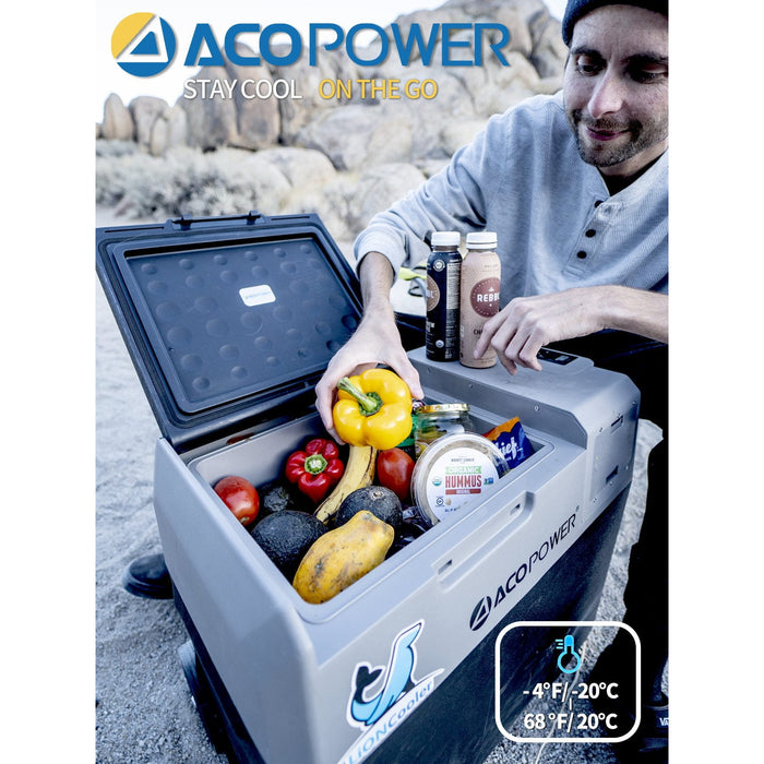 ACOPOWER LionCooler X40A Portable Solar Fridge Freezer, 42 Quarts - HY-X40A