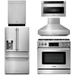 Thor Kitchen Appliance Package - 36 In. Gas Range, Range Hood, Microwave Drawer, Refrigerator with Water and Ice Dispenser, Dishwasher, AP-TRG3601-W-9