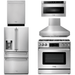 Thor Kitchen Appliance Package - 36 In. Gas Range, Range Hood, Microwave Drawer, Refrigerator with Water and Ice Dispenser, Dishwasher, AP-TRG3601LP-W-9