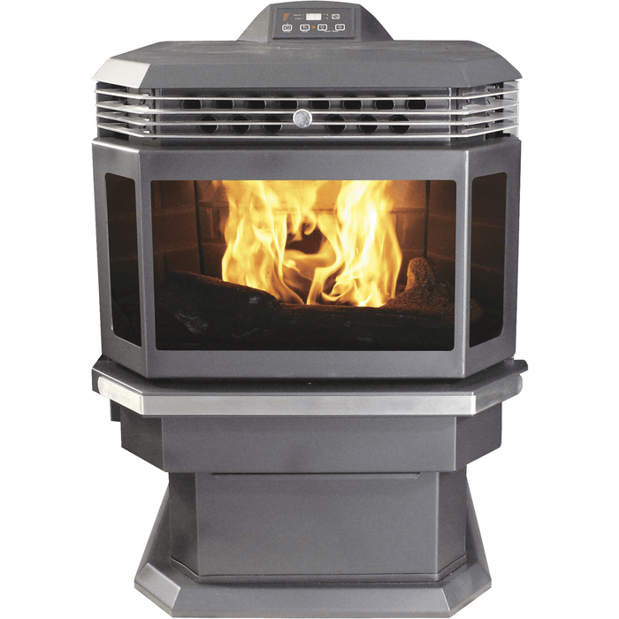 Ashley Hearth AP5660 Bay Front Pellet Stove 2,200 sq. ft. 45 lb Hopper 48,000 BTU Black New