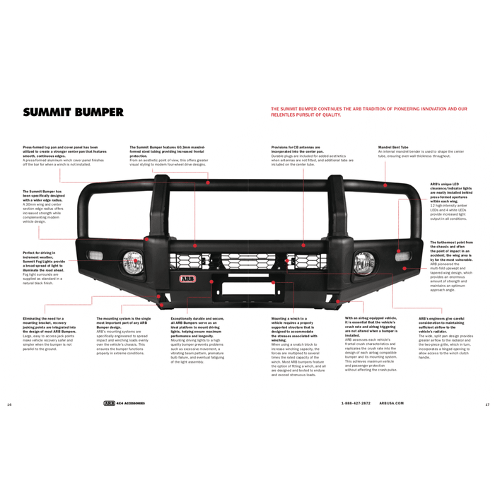 ARB Front Summit Bull Bars for 2014+ Toyota Tundra