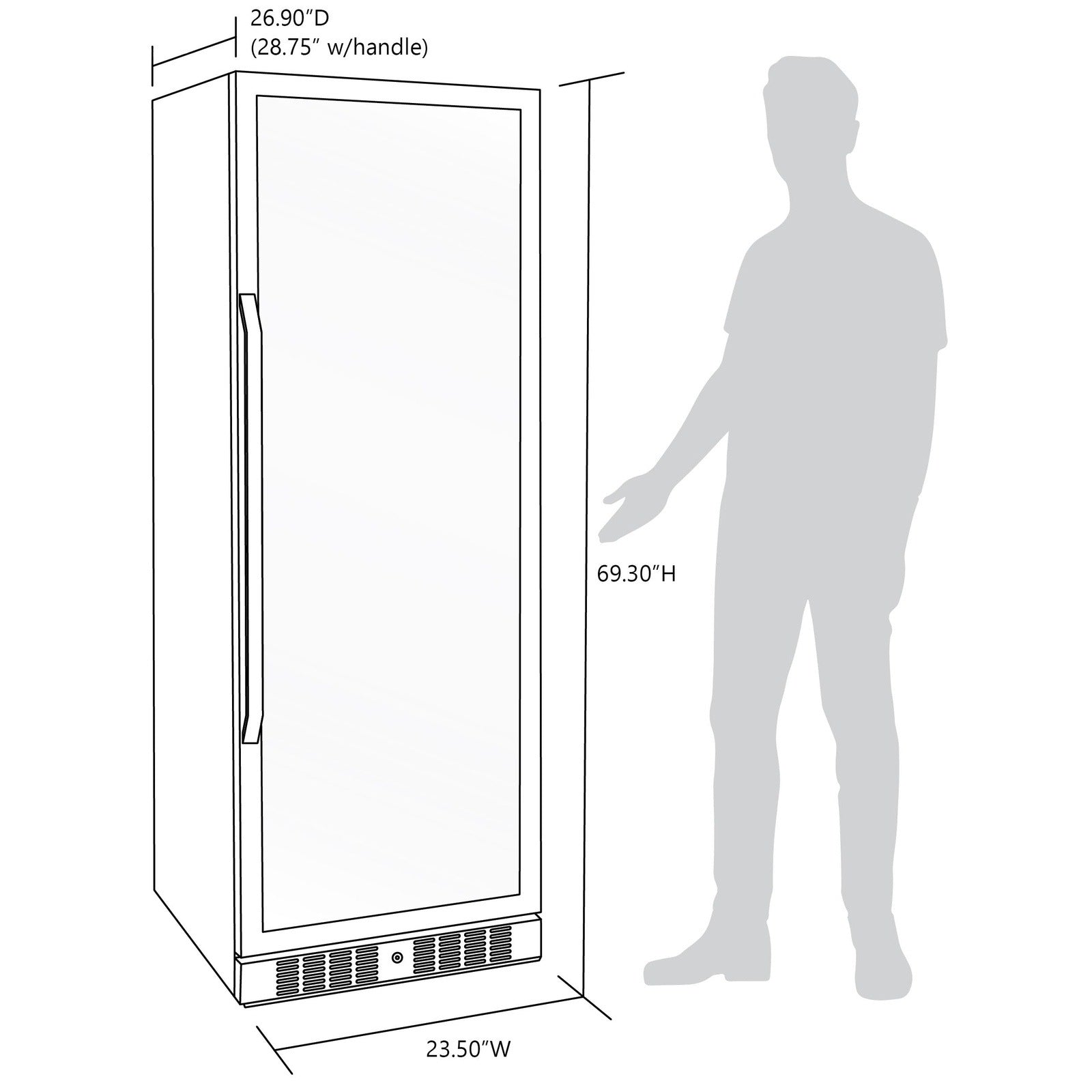 Newair - 27” 160-Bottle Dual-Zone Built-in/Freestanding Stainless Steel Wine Fridge AWR-1600DB - w/ Smooth Rolling Shelves