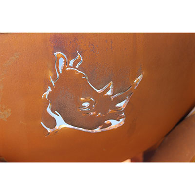  Africa's Big Five Fire Pit Rhino