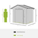 Outsunny 7' x 4' x 6' Outdoor Storage Shed - 845-030GY