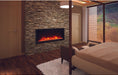 Amantii Panorama 50-inch Built-in Tall & Deep Indoor/Outdoor Linear Electric Fireplace - BI-50-DEEP-XT / DESIGN‐MEDIA‐15PCE
