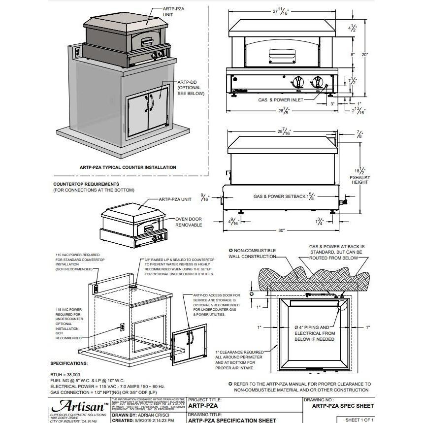 Artisan Pizza Oven Diagram