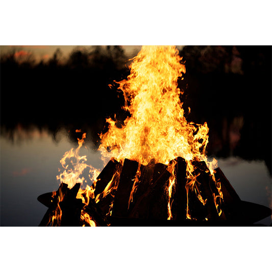  Asia 36 Fire Pit with fire, close-up