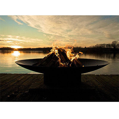 Asia 60 Fire Pit wood burning at lake