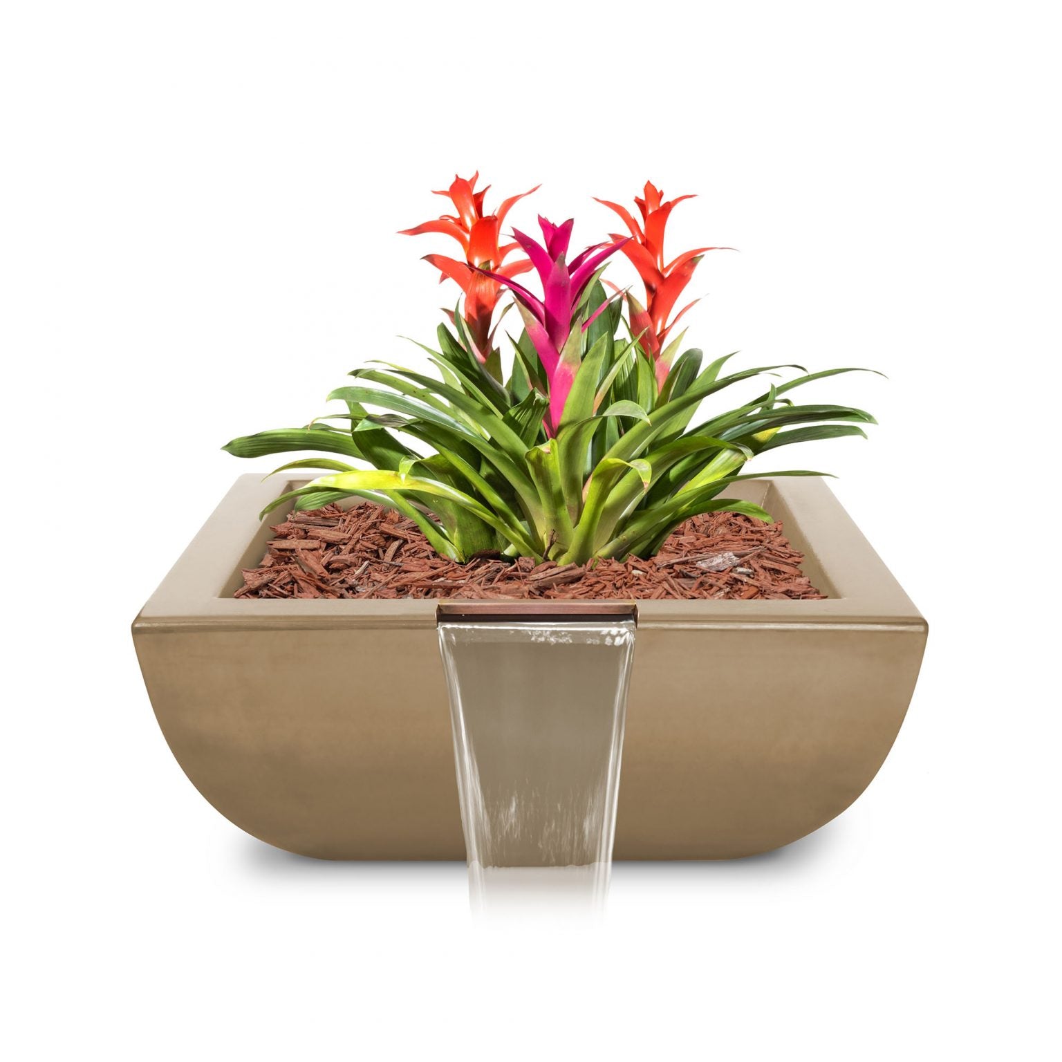 Avalon Concrete Planter & Water Bowl Brown