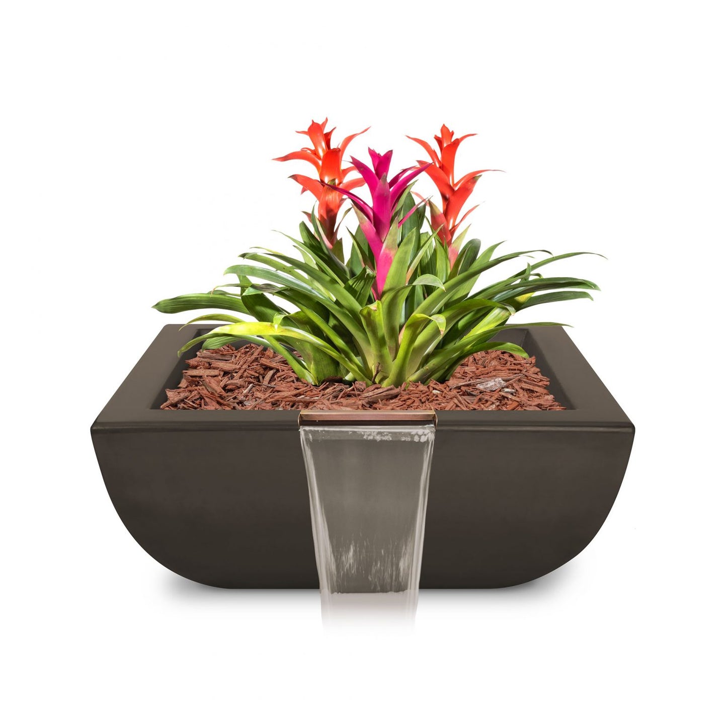 Avalon Concrete Planter & Water Bowl Chocolate