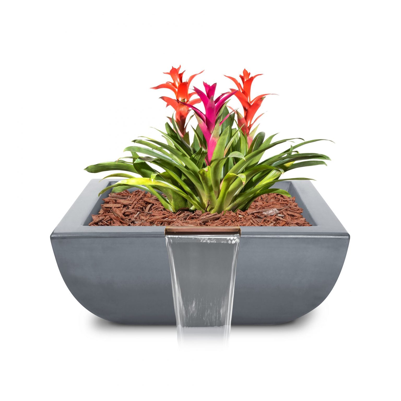 Avalon Concrete Planter & Water Bowl Gray