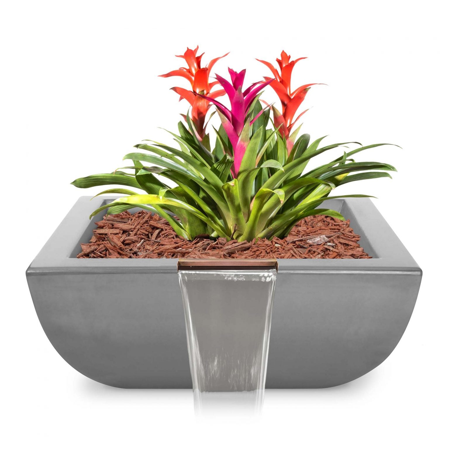 Avalon Concrete Planter & Water Bowl Natural Gray
