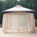 Outsunny 10' x 10' Outdoor Gazebo with Mesh Netting Sidewalls - 84C-151