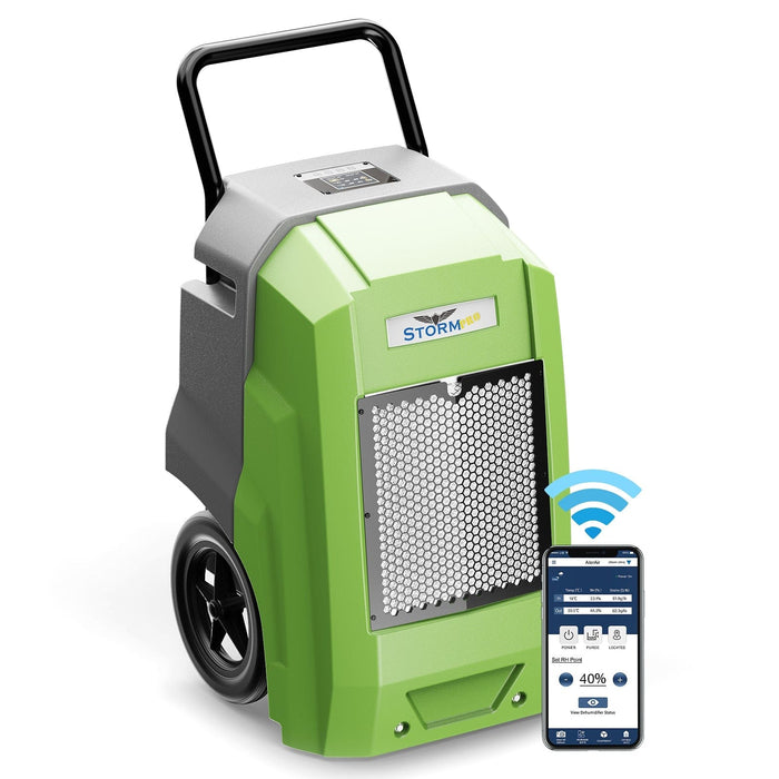 AlorAir® Storm Pro Dehumidifier | 180 PPD Smart Wi-Fi Industrial Dehumidifier - Storm Pro-G-AMZ-A-1