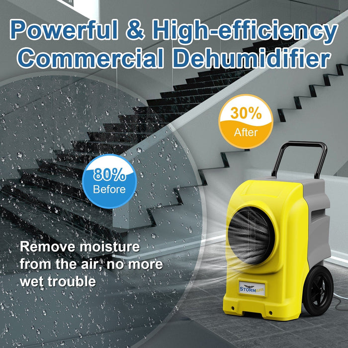 AlorAir® Storm Elite | 270 Pints Commercial Dehumidifiers with Pump and Drain Hose for Large Room or Basements Dehumidifiers - Storm Elite-Y-AMZ-A-1