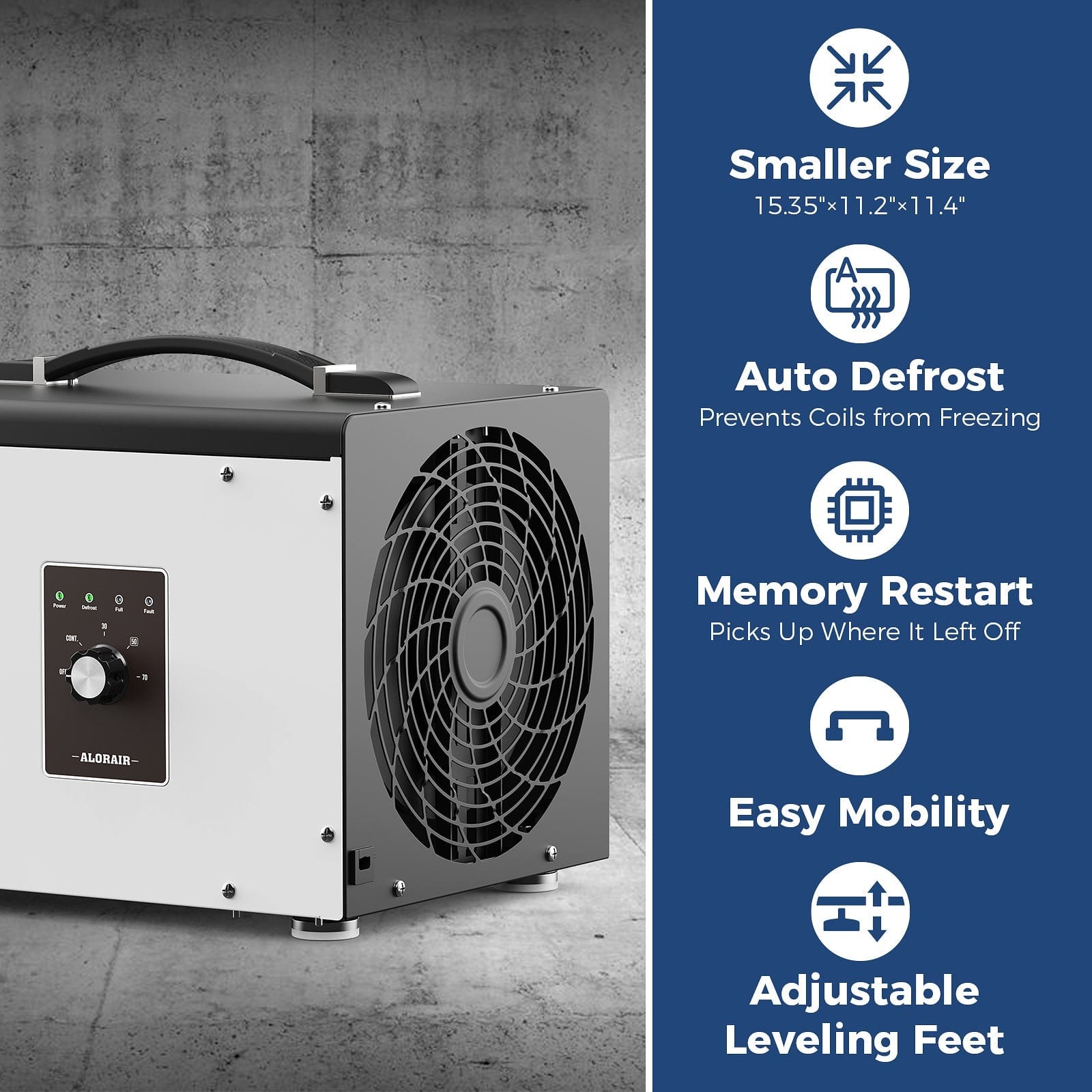 ALORAIR 70 PPD Crawl Space Dehumidifier - Sentinel HS35