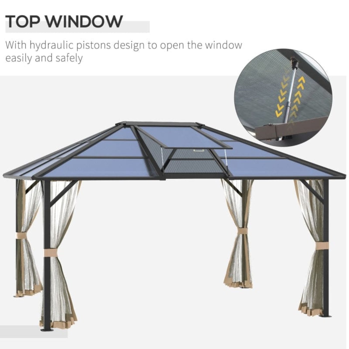 Outsunny 14' x 12' Hardtop Gazebo - 84C-291