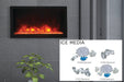 Amantii Panorama 40-inch Built-in Tall & Deep Indoor/Outdoor Linear Electric Fireplace - BI-40-DEEP-XT / DESIGN‐MEDIA‐15PCE