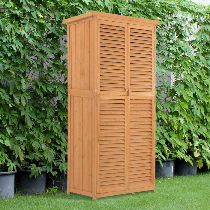 Outsunny 3' x 5' Wooden Garden Storage Shed - 845-215BN