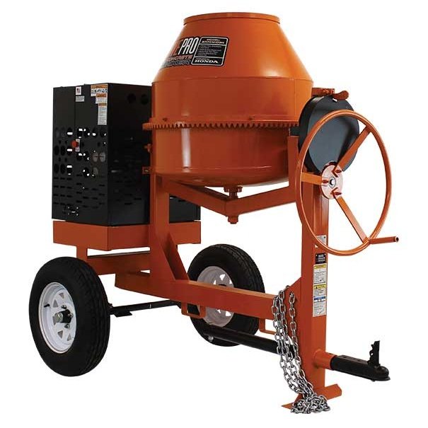 BravePro™ 7 Cubic Foot Steel Drum Concrete Mixer w/ Honda® GX270 Engine BRPCM107H