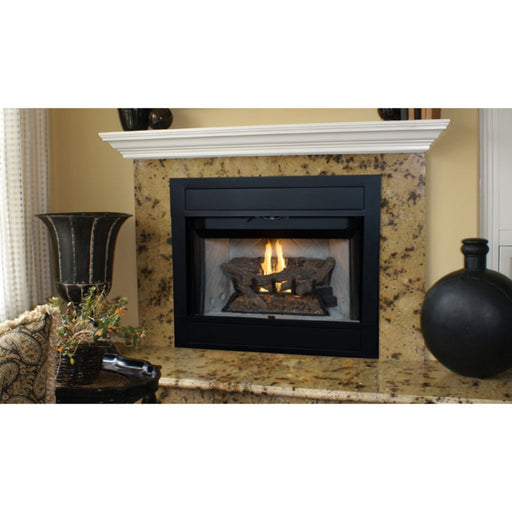 Superior 36"/42" B-Vent Gas Fireplace, Millivolt/Electronic, Radiant Clean Face, With White Herringbone Refractory Panel - BRT4536TMN-B - Backyard Provider