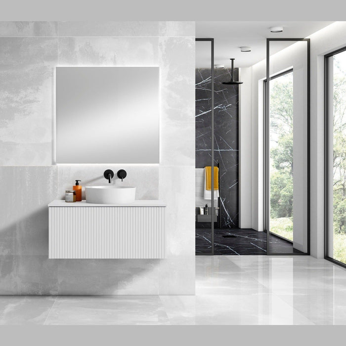 Lucena Bath Bari 24" Vanity, Top, Vessel Sink Ceramic Sink, White/Grey/Green/Navy - Backyard Provider