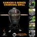 Vision Grills Professional | S-Series Ceramic Kamado Grill | Charcoal Gas Compatible - S-Series - Black