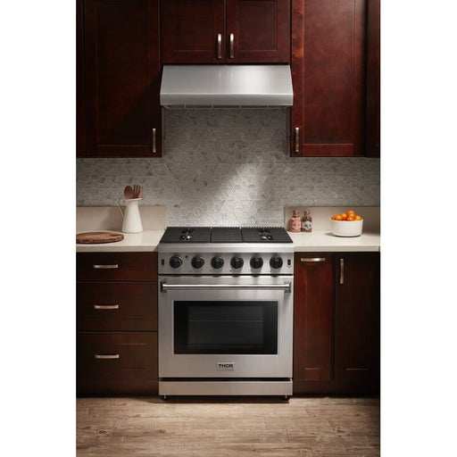 Thor Kitchen 30 in. 4.55 cu. ft. Professional Propane Gas Range in Stainless Steel - LRG3001ULP