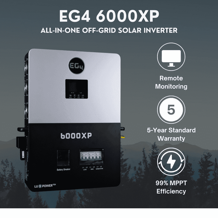 EG4 Complete Off-Grid Solar Kit EG4 6000XP | 12000W Output | 48V 120/240V Split Phase + 12800 Watts of Solar PV KIT-E0009