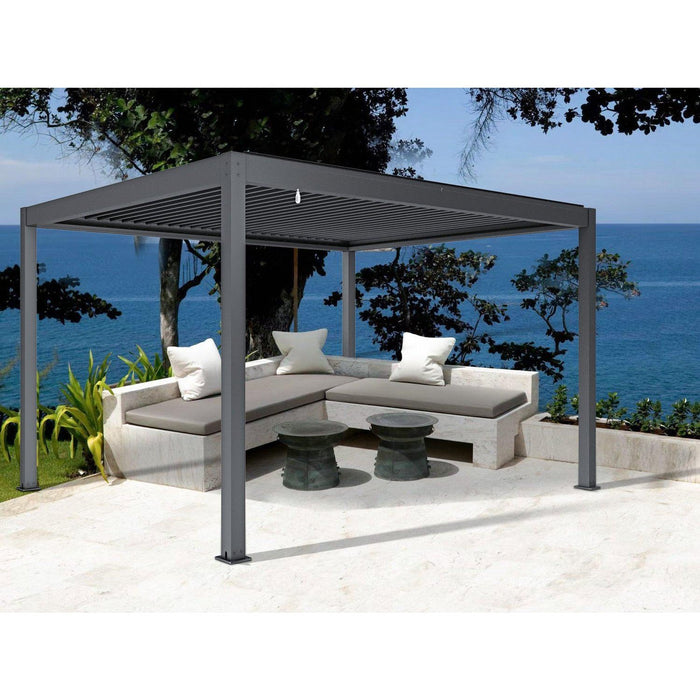 Bon Pergola 10' x 10' Manual Aluminum Louver Starry Pergola - BP-MASP-