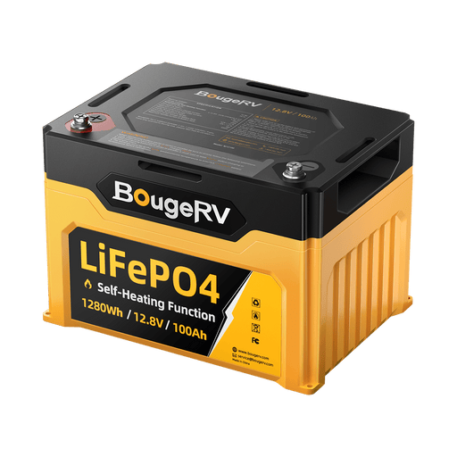 BougeRV 12V 1,280Wh/100Ah Self-Heating LiFePO4 Battery | ISE144 - Backyard Provider